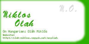 miklos olah business card