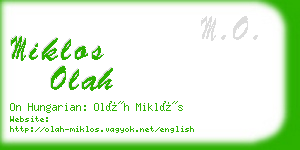 miklos olah business card